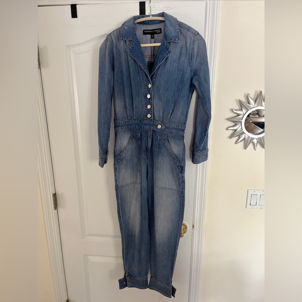 VERONICA BEARD LADIES BLUE DENIM OAKLYN JUMPSUIT-0